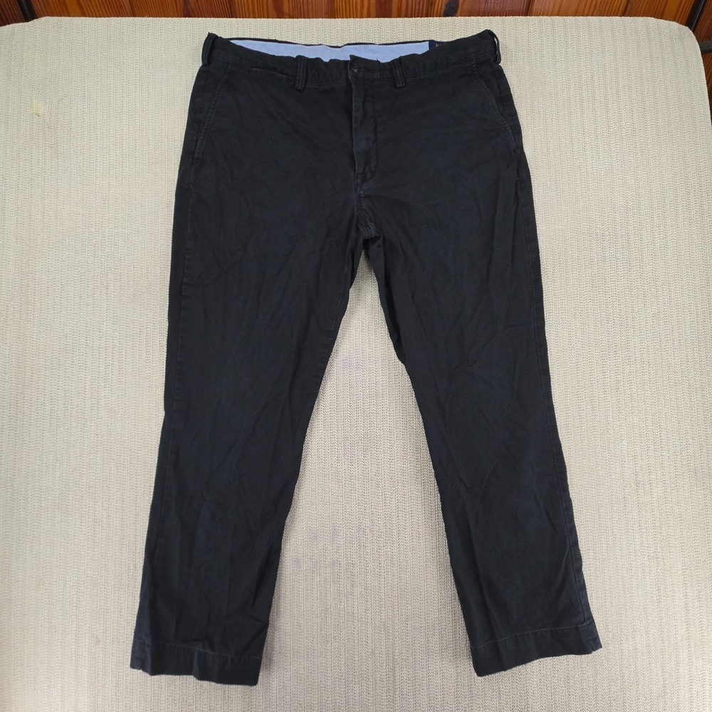 Polo Ralph Lauren Pants Mens 38x30 Blue Chino Classic Cotton Twill Flat Front